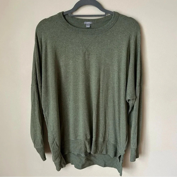 Aerie Olive Green Long Sleeve Crewneck Pullover Sweatshirt Women’s Size Small - Picture 2 of 7